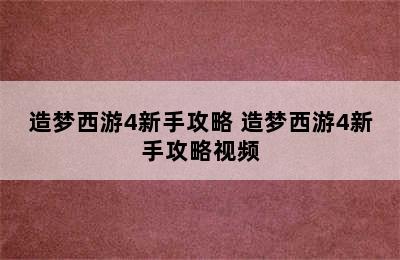 造梦西游4新手攻略 造梦西游4新手攻略视频